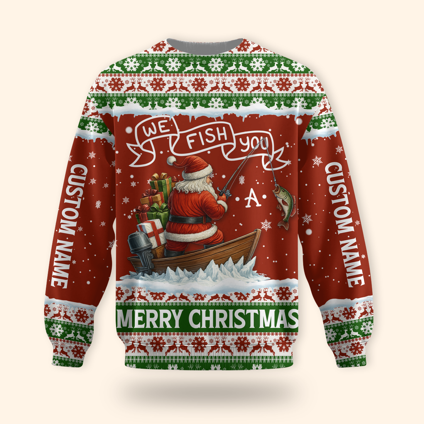 We Fish You a Merry Christmas Hoodie – Funny Fishing Holiday Zip Up