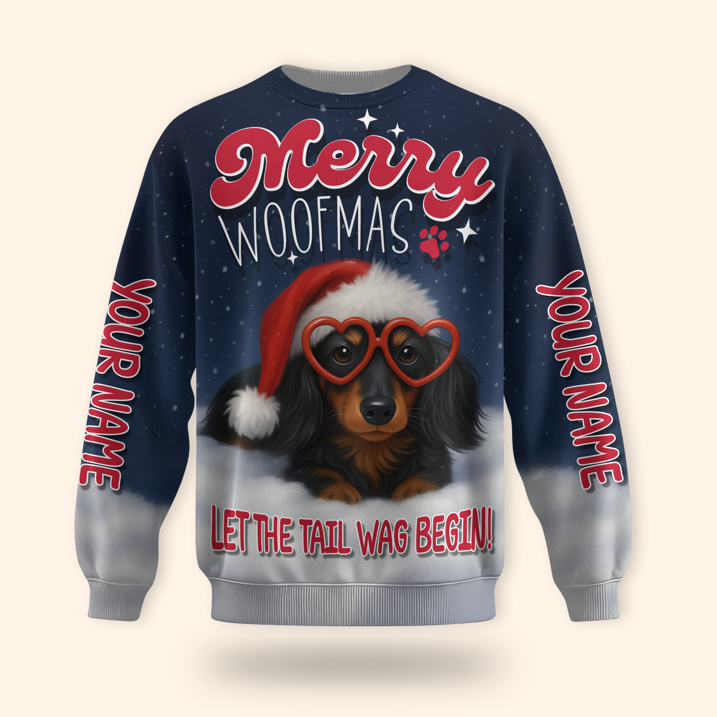 Merry Woofmas Hoodie – Cute Christmas Dog Zip Up for Pet Lovers