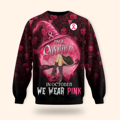 Personalized Breast Cancer Survivor Witch, Custom Choo