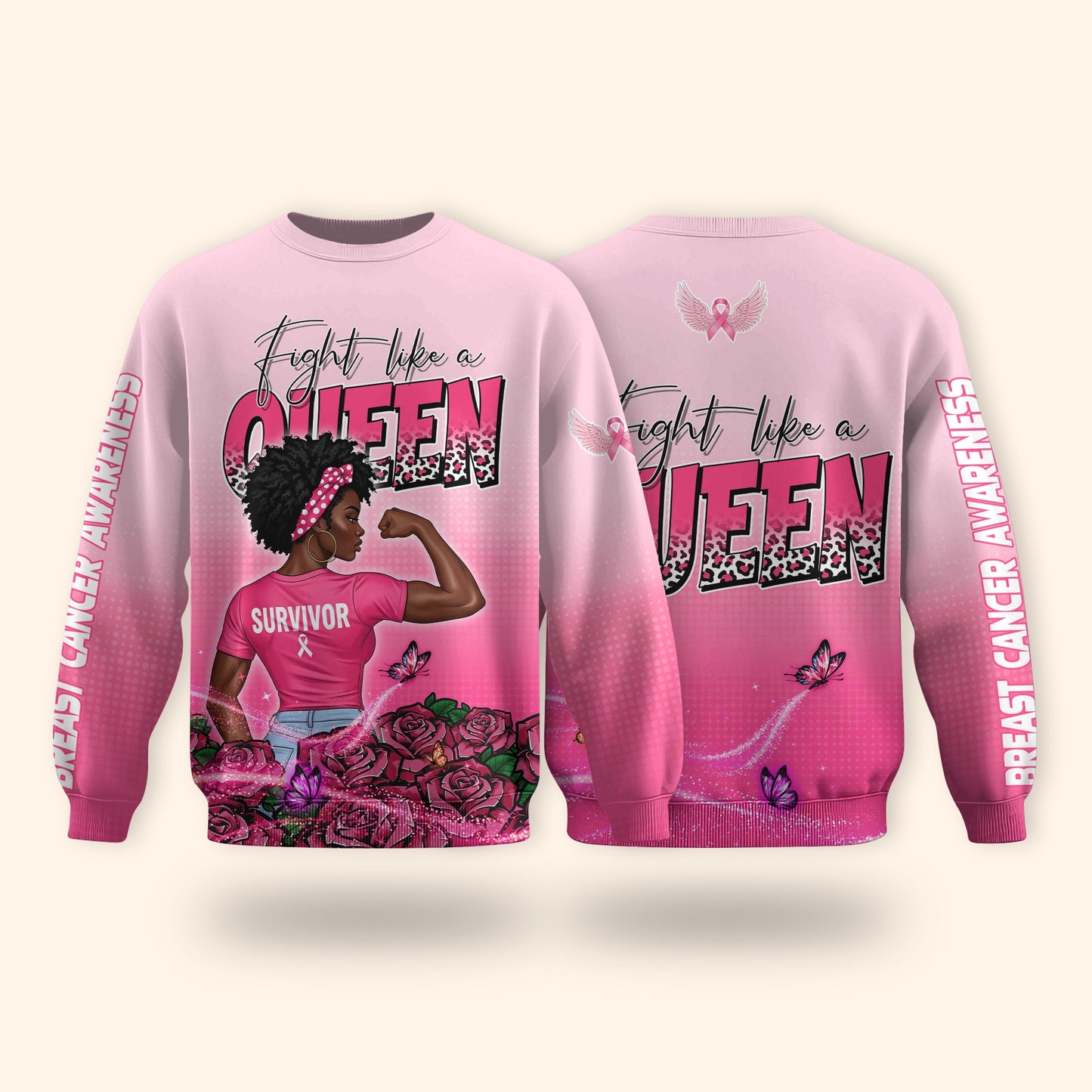Fight Like A Queen Shirt - Survivor Breast Cancer Awareness Shirt