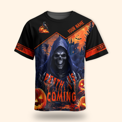 The Grim Reaper Custom Name Halloween shirt, Custom Choo