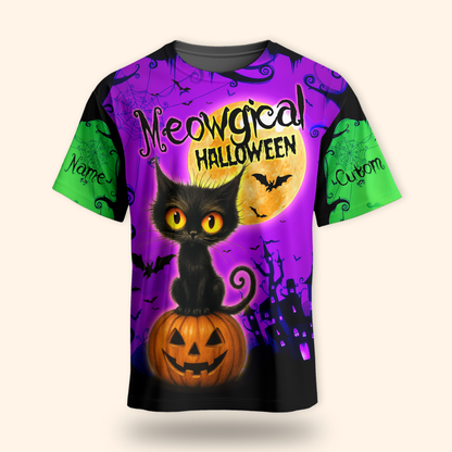 Personalized "Meowgical Halloween" Black Cat shirt