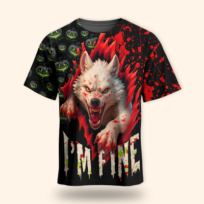 Halloween Terror Wolf shirt, Custom Choo