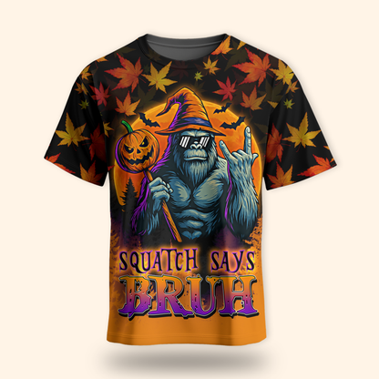 Bigfoot Witch Halloween Pumpkin shirt, Custom Choo