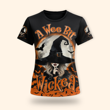 "A Wee Bit Wicked" Halloween Witch 3D Shirt