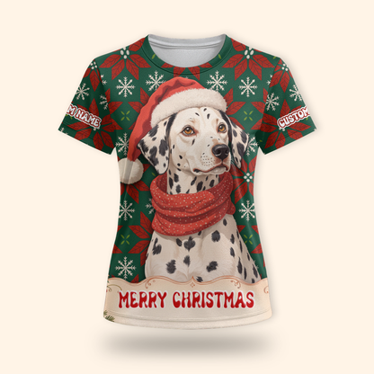 Personalized Dalmatian Hoodie – Christmas Dog Lover Gift