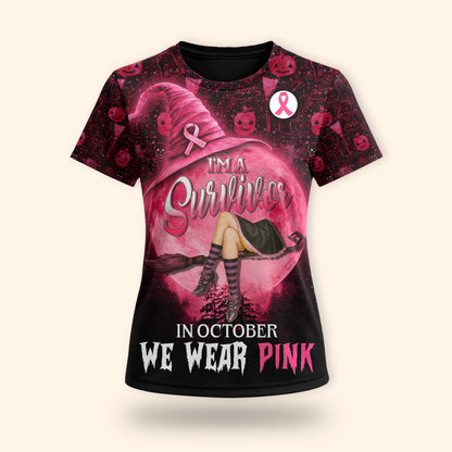Personalized Breast Cancer Survivor Witch, Custom Choo