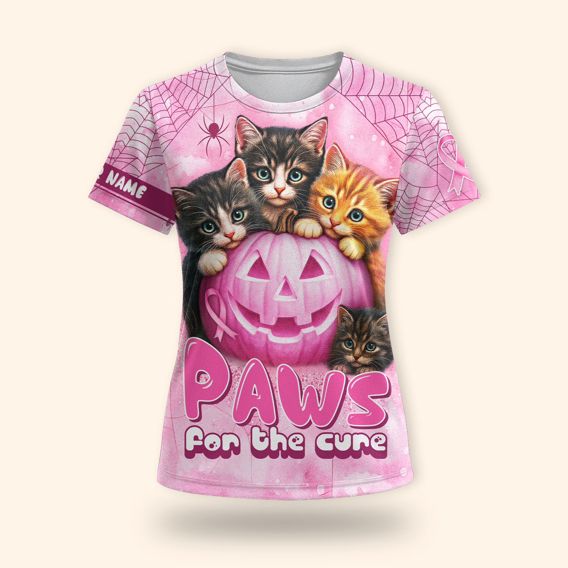 Personalized Pink Paw For The Cure, Custom Choo