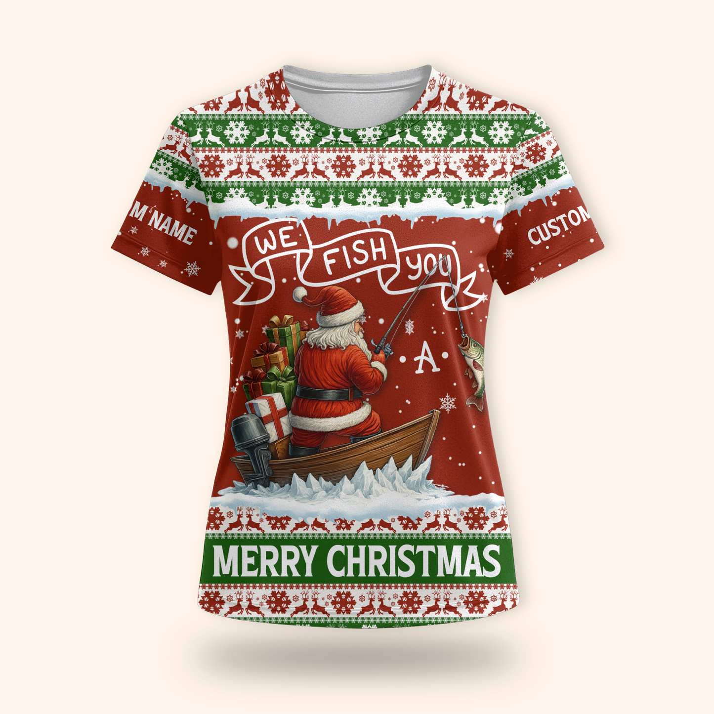 We Fish You a Merry Christmas Hoodie – Funny Fishing Holiday Zip Up