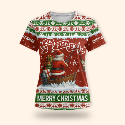 We Fish You a Merry Christmas Hoodie – Funny Fishing Holiday Zip Up