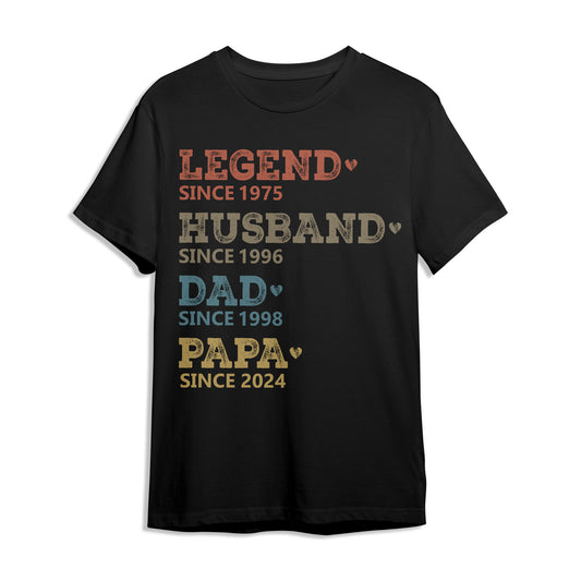 Custom Dad with Years Shirt, Papa With Year, Gift For Husband, Father's Day Gift - Custom Choo