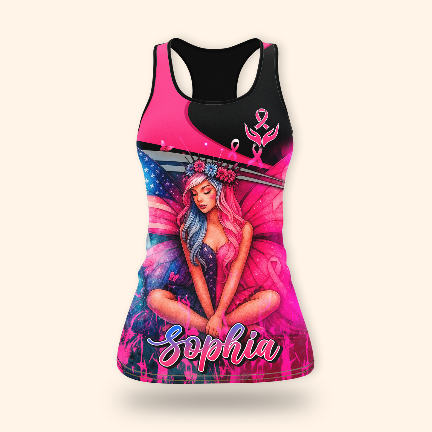 Personalized Fight Like A Fairy Girl - Breast Cancer Awareness Shirt