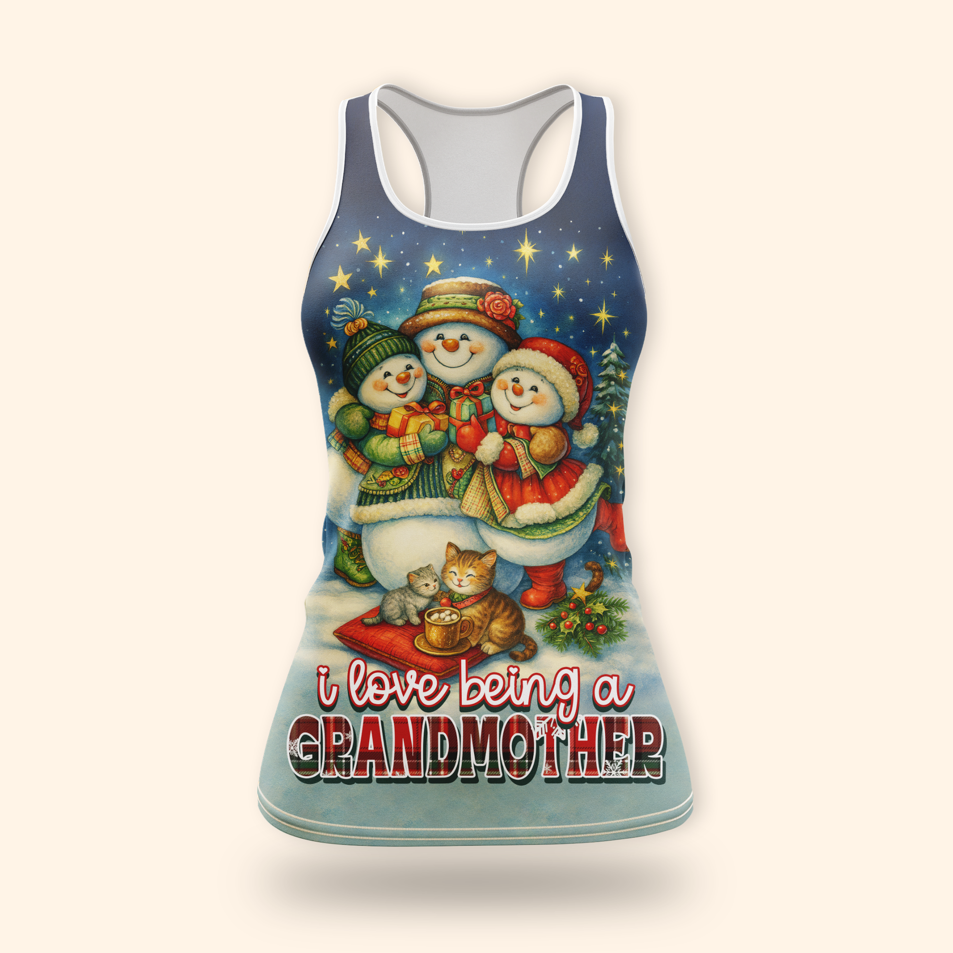 Personalized Christmas Hoodie – I Love Being a Grandmother, Snowman Family Zip Up Gift, Custom Choo