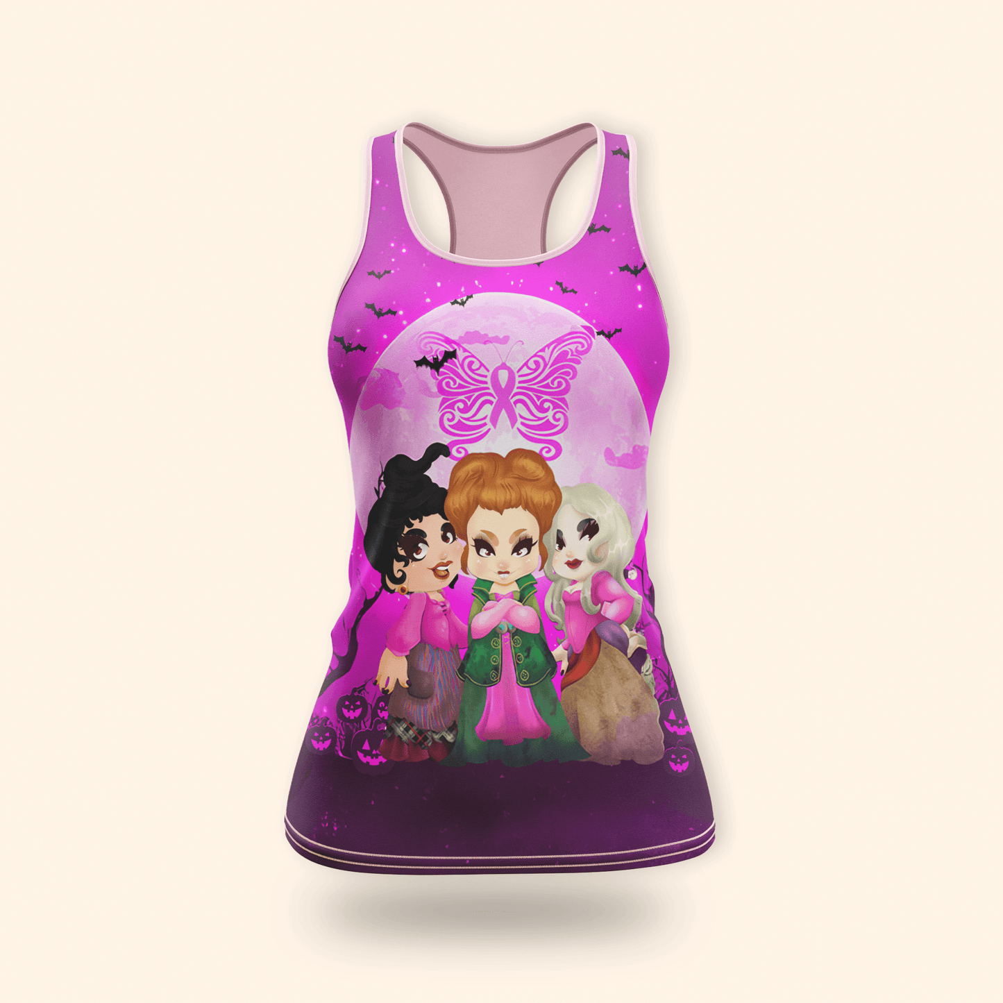 Witchy Trio Zip-Up - Breast Cancer Awareness Shirt