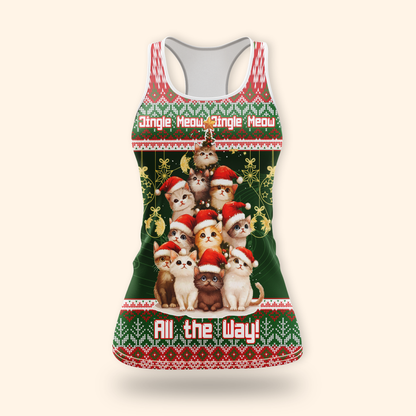 Jingle Meow Christmas Cat Hoodie – Personalized Name Cat Lovers Holiday Sweatshirt