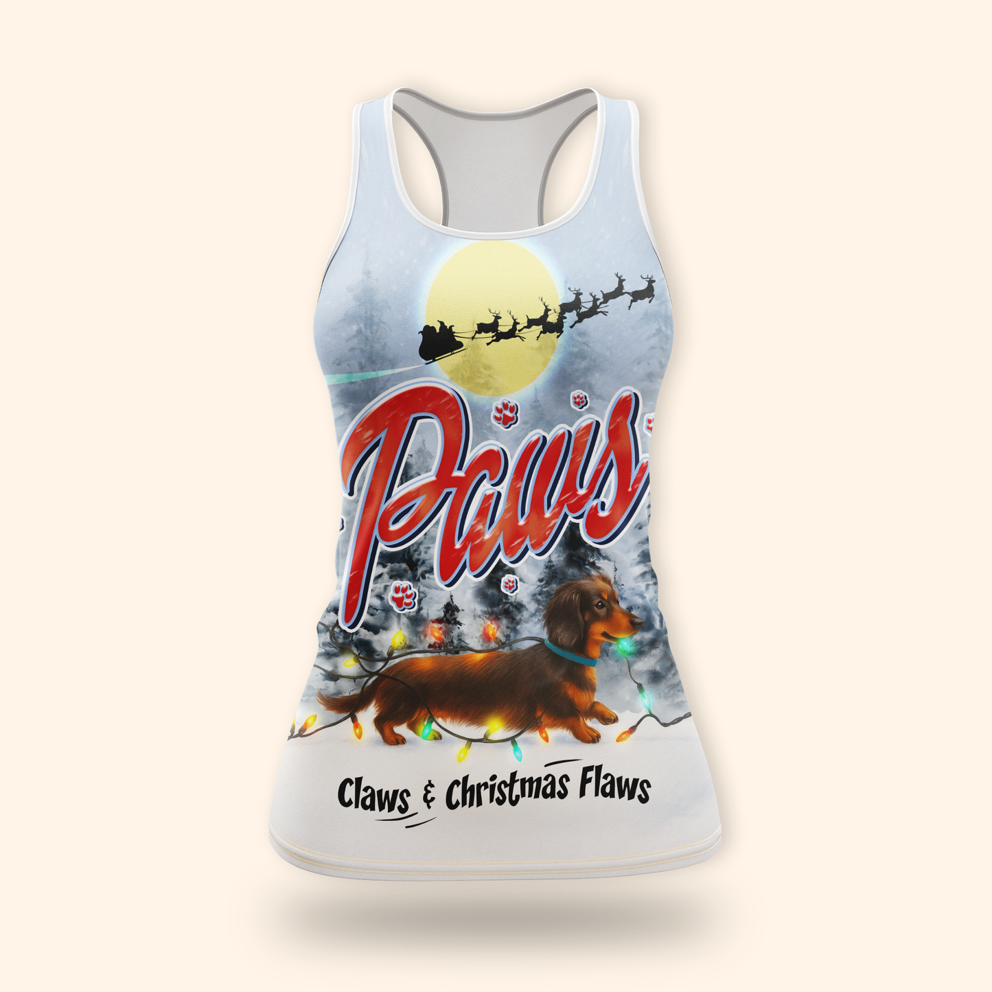 Paws Claws & Christmas Flaws Hoodie – Personalized Dachshund Christmas Dog Lover Gift