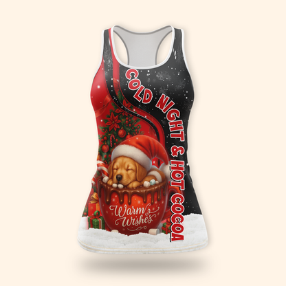 Personalized Hot Cocoa Hoodie – Cold Night Warm Wishes Christmas Zip Up