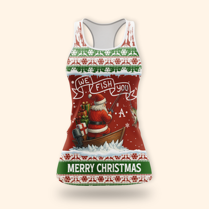 We Fish You a Merry Christmas Hoodie – Funny Fishing Holiday Zip Up