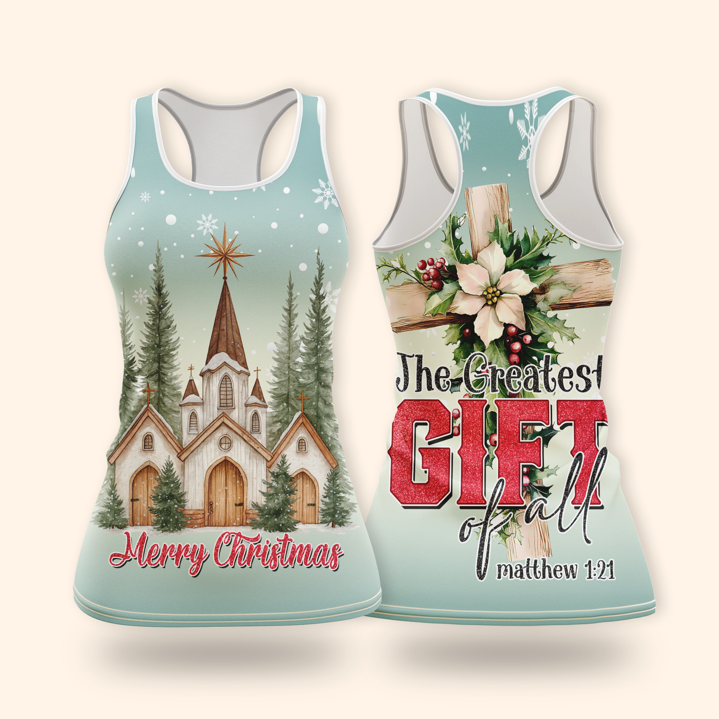 Christian Christmas Hoodie – The Greatest Gift of All Matthew 1:21, Personalized Faith Hoodie