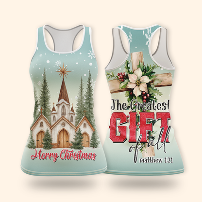 Christian Christmas Hoodie – The Greatest Gift of All Matthew 1:21, Personalized Faith Hoodie