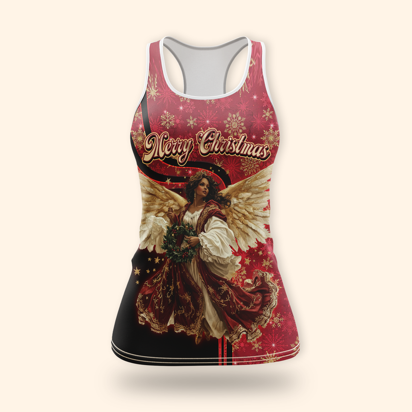 Christmas Angel Hoodie – Merry Christmas Zip Up, Elegant Angel Wings Holiday Sweater