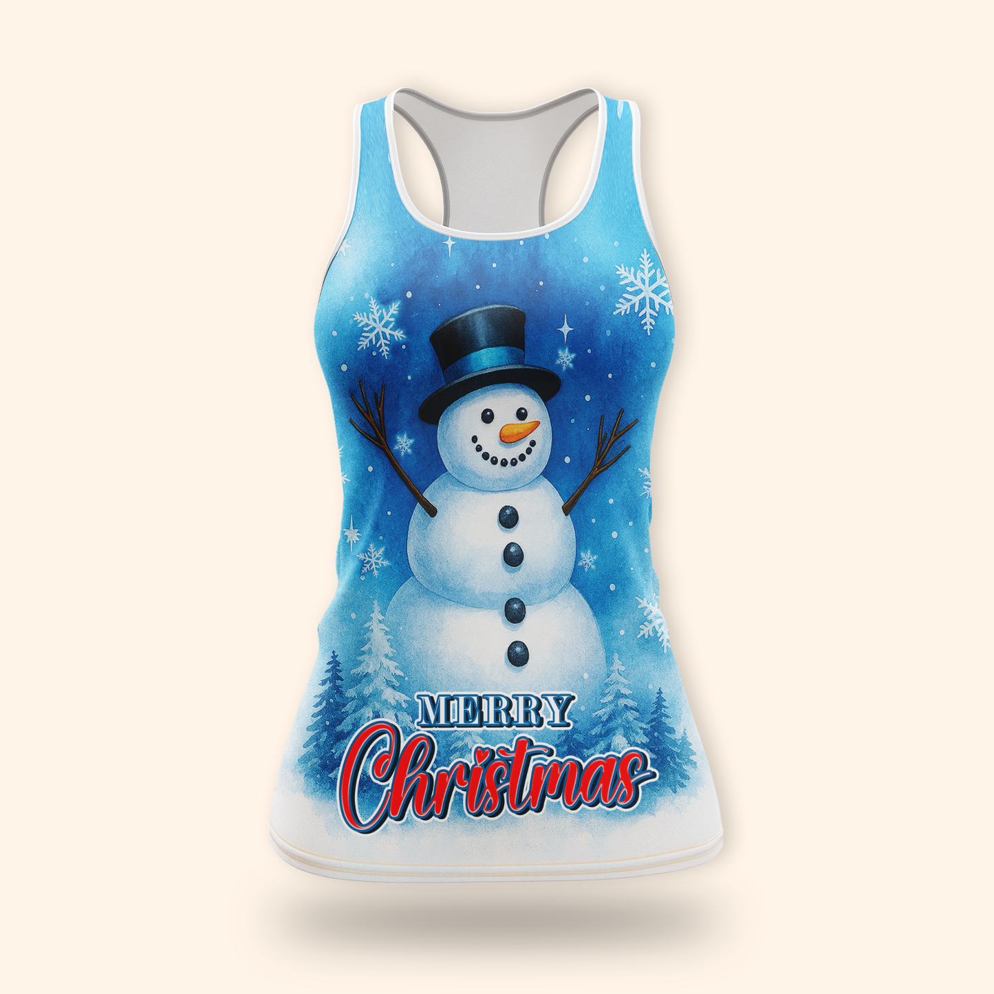 Merry Christmas Snowman Hoodie – Cute Blue Winter Zip Up