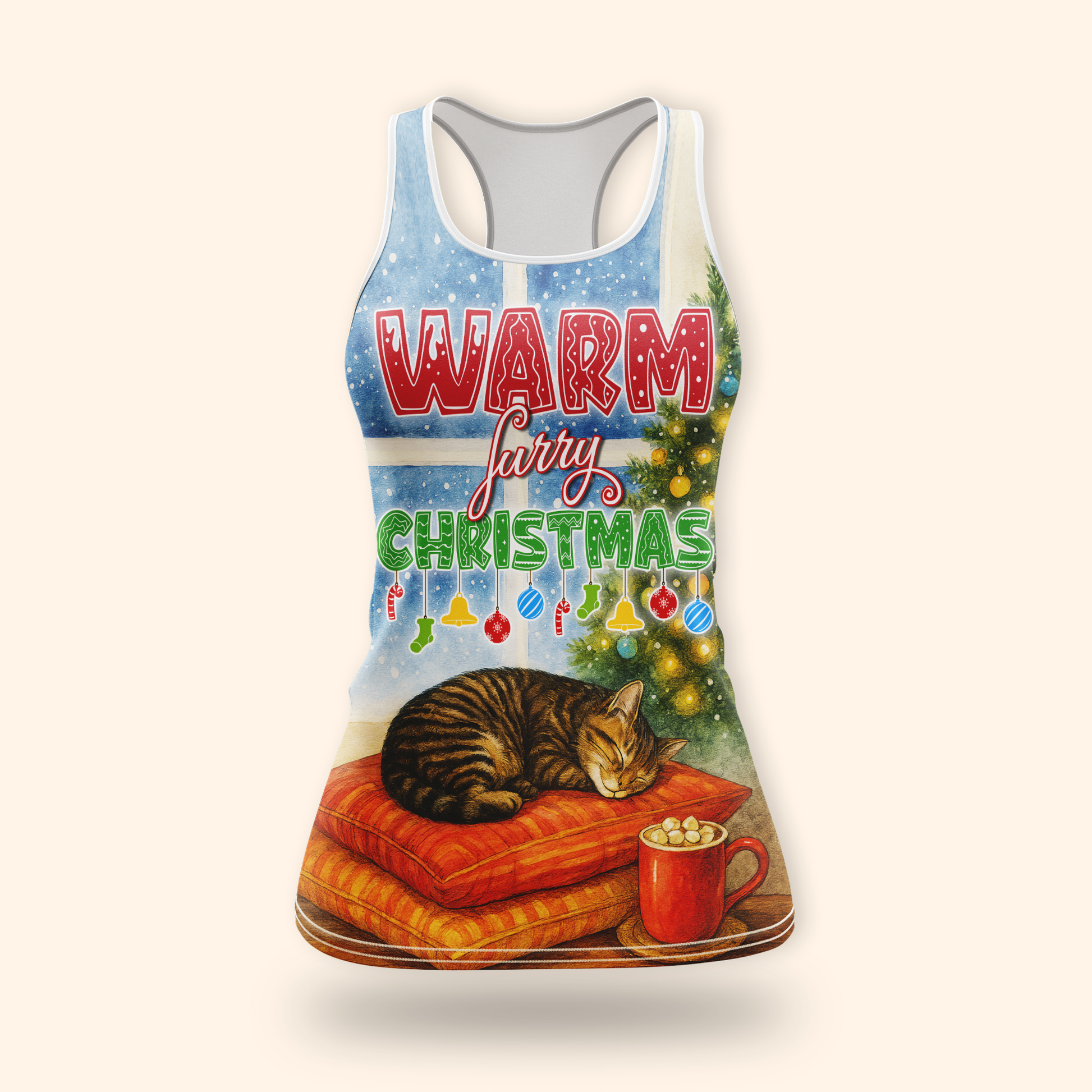 Warm Furry Christmas Hoodie – Cute Cat Lover Zip Up, Personalized Holiday Gift, Custom Choo
