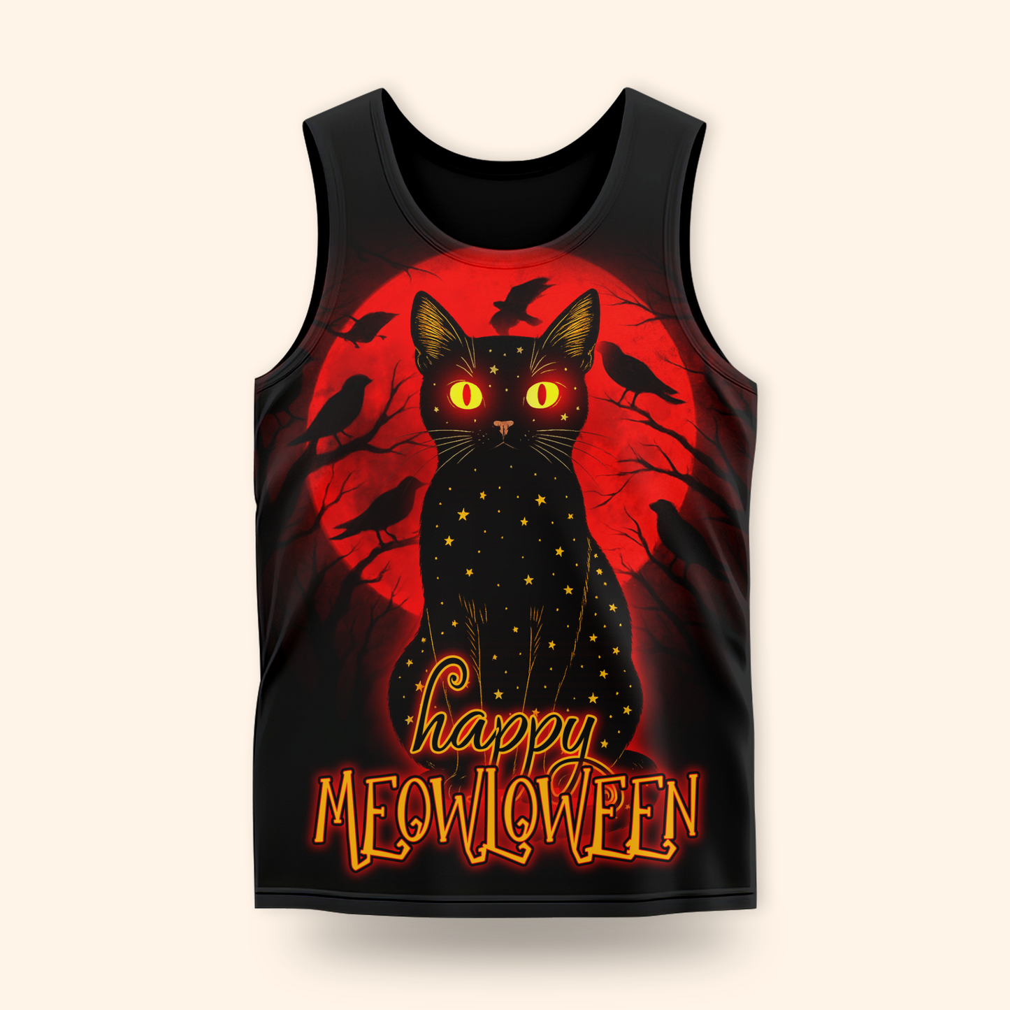 Personalized Happy Mewloween Black Cat