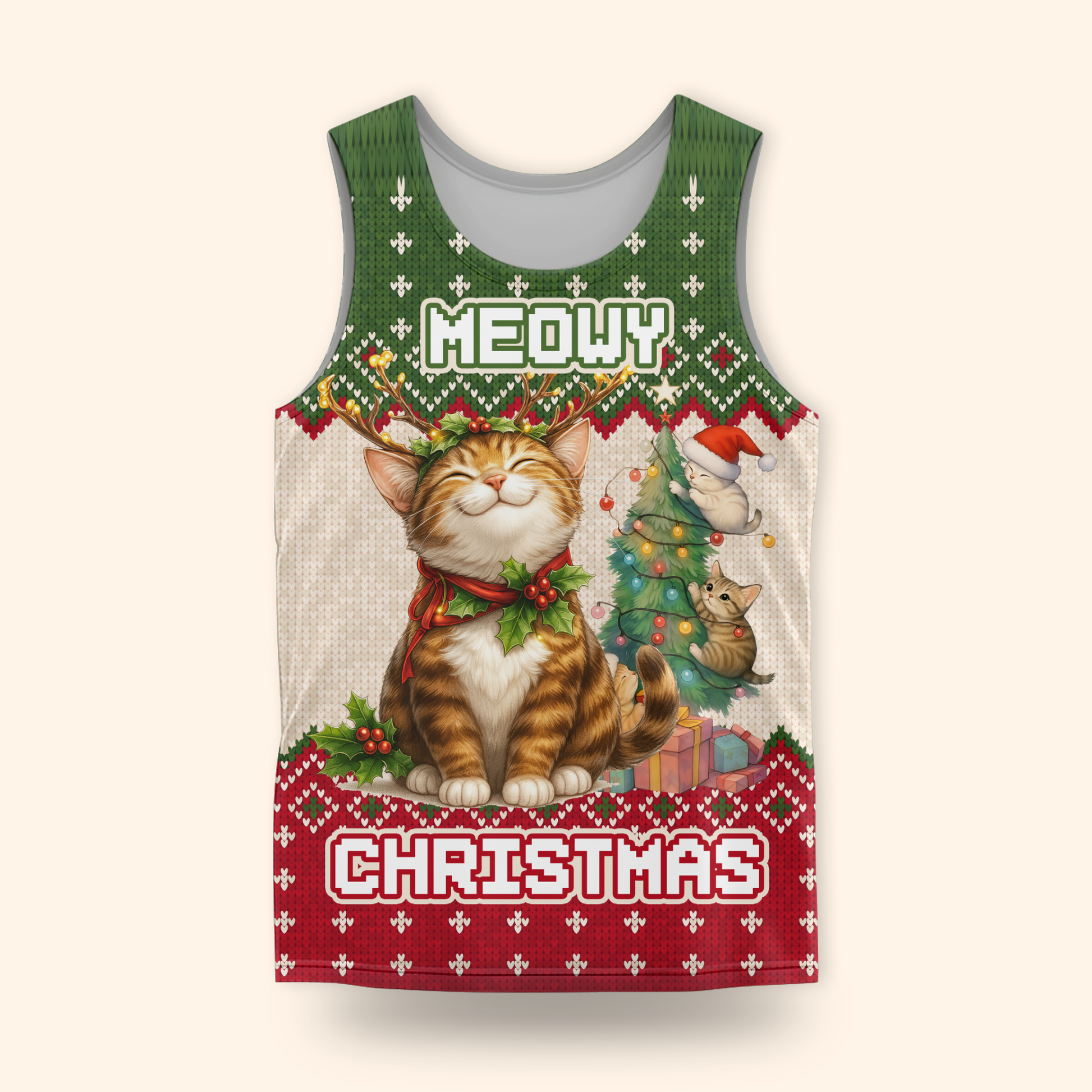 Personalized Merry Christmas Cat Hoodie – Cute Holiday Zip Up, Custom Name Gift for Cat Lovers, Custom Choo