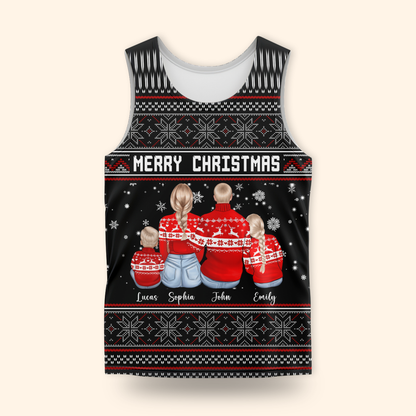 Personalized Family Christmas Hoodie – Custom Name Matching Holiday Outfit