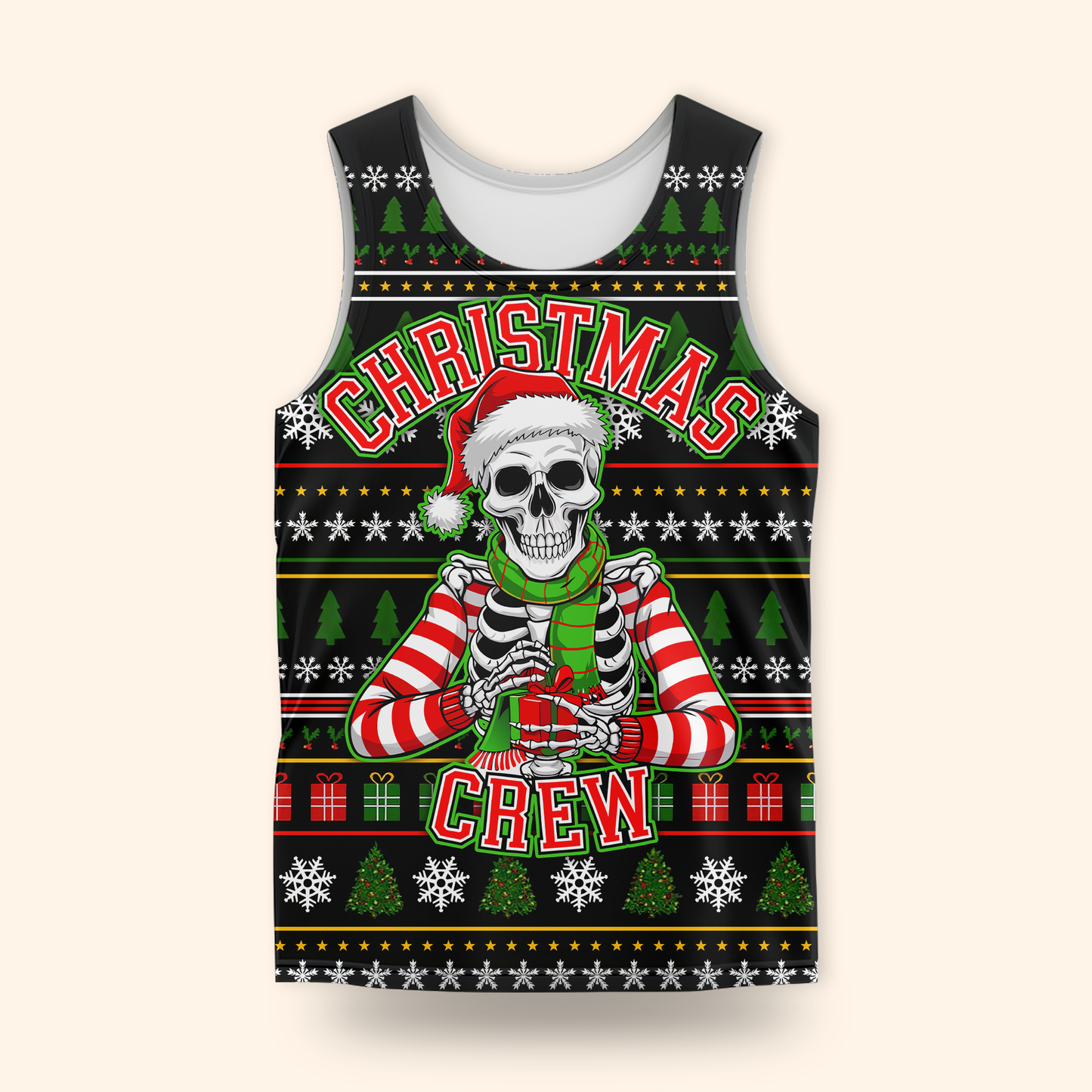 Funny Skeleton Christmas Hoodie – Custom Name Christmas Crew Zip Up
