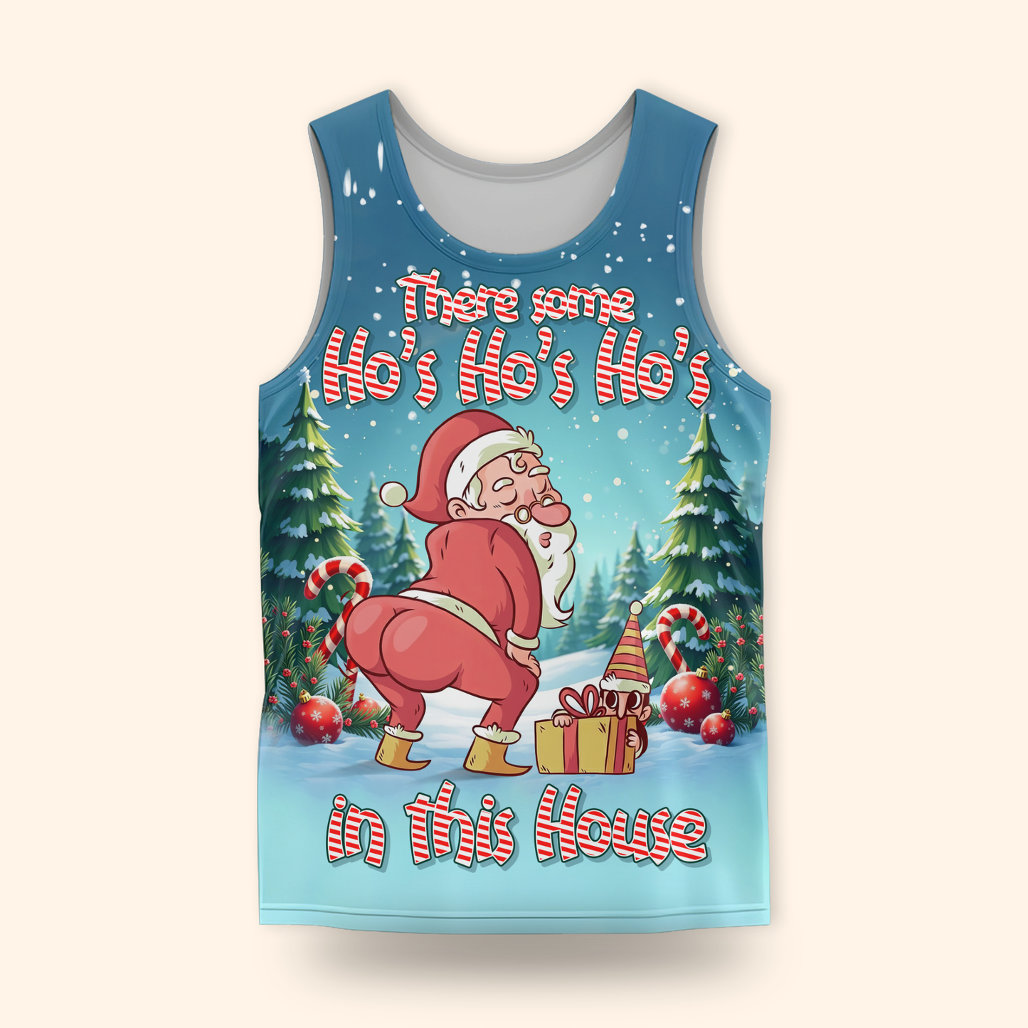 There Some Ho’s In This House Hoodie – Funny Santa Butt Design, Custom Name Christmas Zip Up, Custom Choo