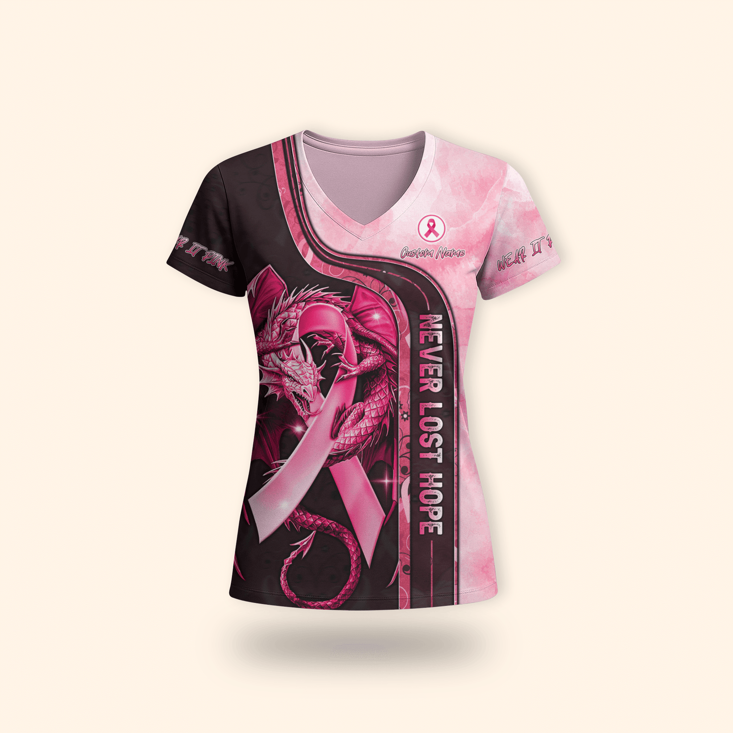 Warrior Dragon Breast Cancer Awareness  - Breast Cancer Awareness shirt