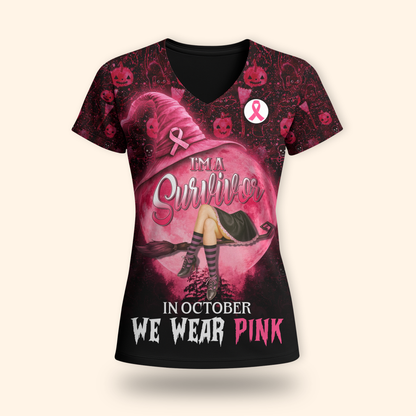 Personalized Breast Cancer Survivor Witch, Custom Choo