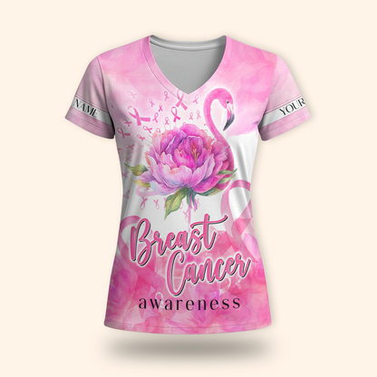 Personalized Flamingo Breast Cancer Awareness, Custom Choo