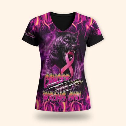 Personalized Cancer Pick The Wrong Girl - Breast Cancer Awareness Shirt