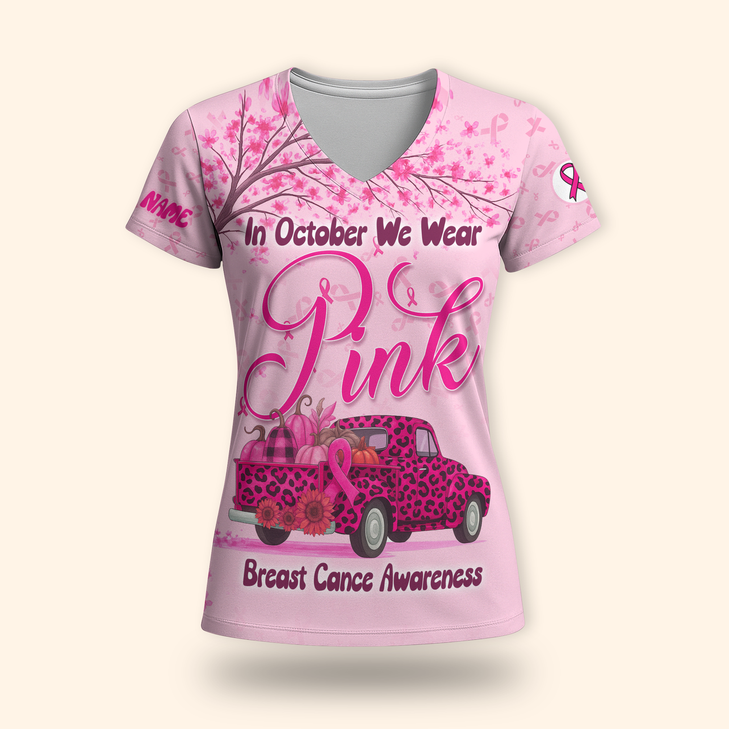 "In October We Wear Pink" Custom shirt
