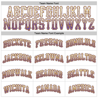 Custom White Purple-Gold Authentic Drift Fashion Baseball Jersey