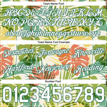 Custom White White-Kelly Green 3D Pattern Design Palm Trees Authentic Basketball Shorts
