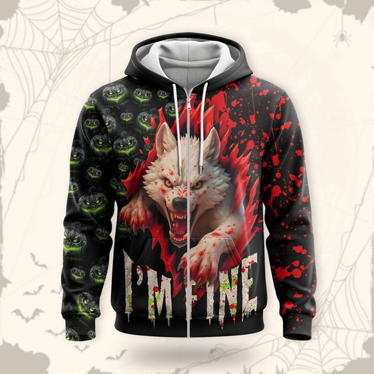 Halloween Terror Wolf shirt, Custom Choo