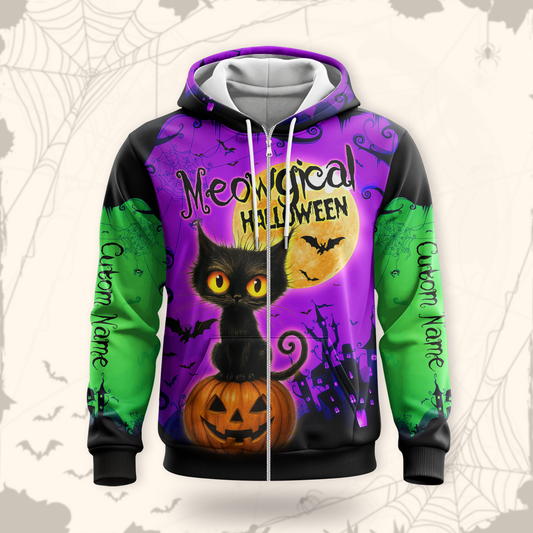 Personalized "Meowgical Halloween" Black Cat shirt