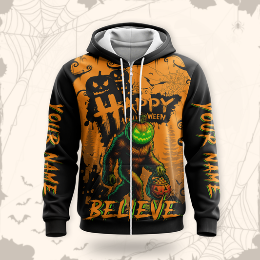 Personalized Sasquatch Pumpkin Head shirt, Custom Choo