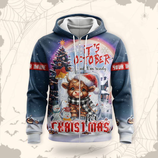 October's Christmas Cow Apparel, Custom Choo